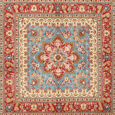 Tapis oriental rouge / bleu / beige