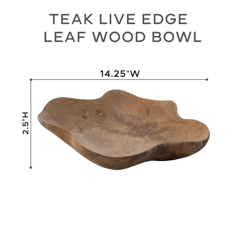 Loon Peak® Georgenne Teak Serving Bowl