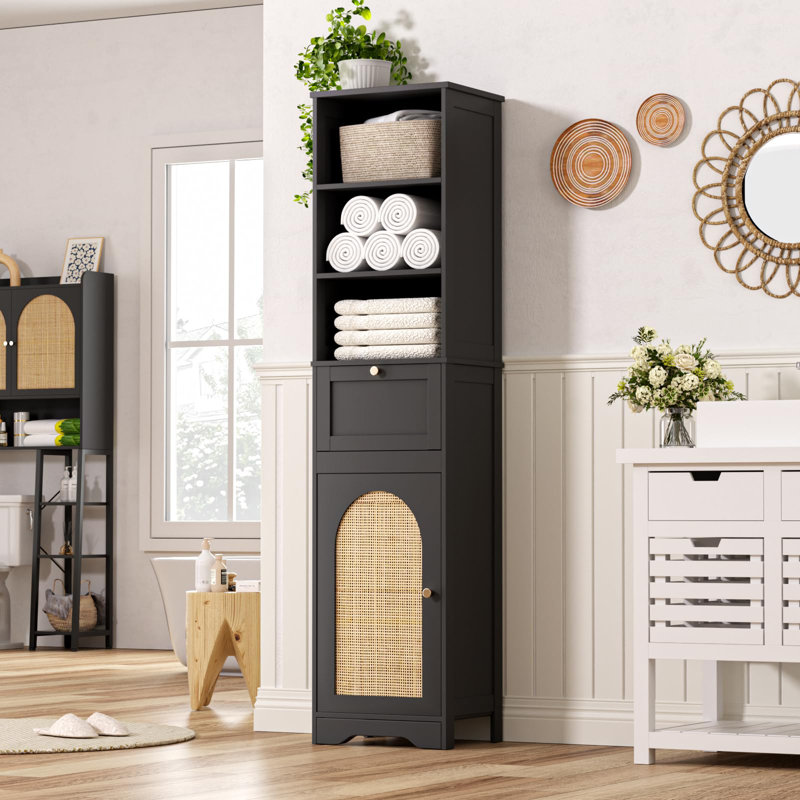 Armoire de rangement 67 po H, Noir
