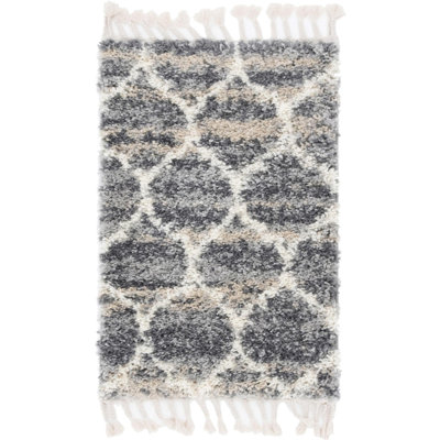 Burkes Geometric Shag Area Rug