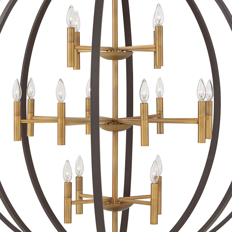 Euclid 12-Light Globe Pendant, Spanish Bronze