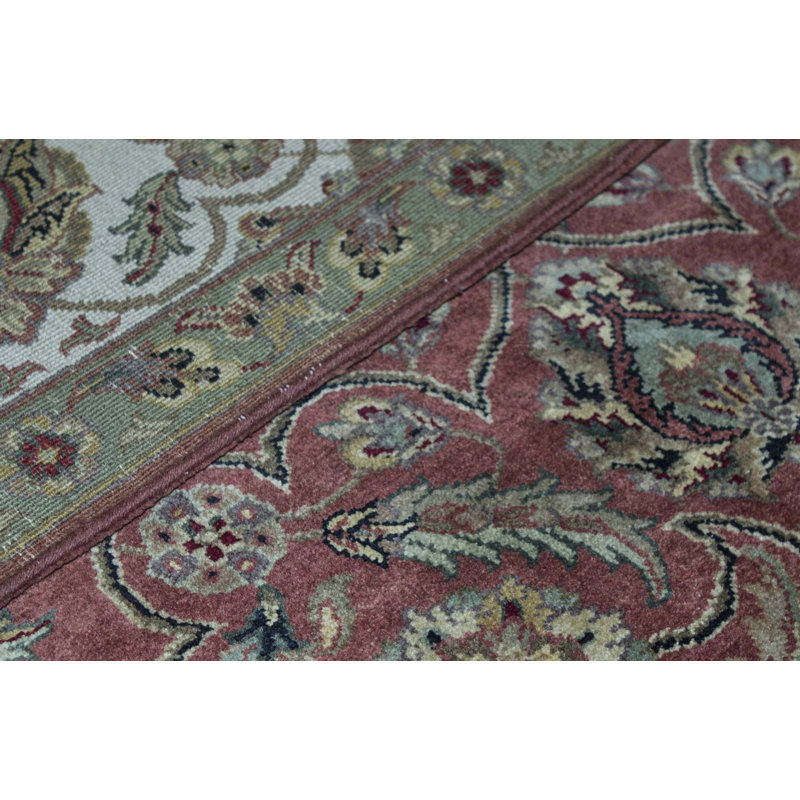 Tapis rouille et ivoire noué à la main de haute qualité