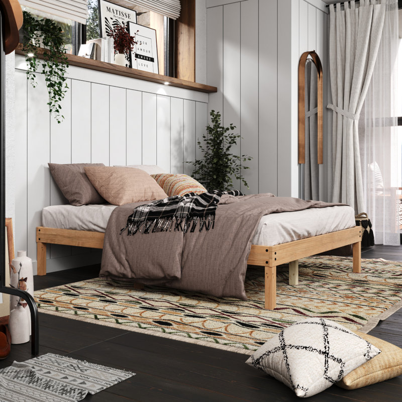 Wood Frame Bed Wallice | Winston Porter, Full