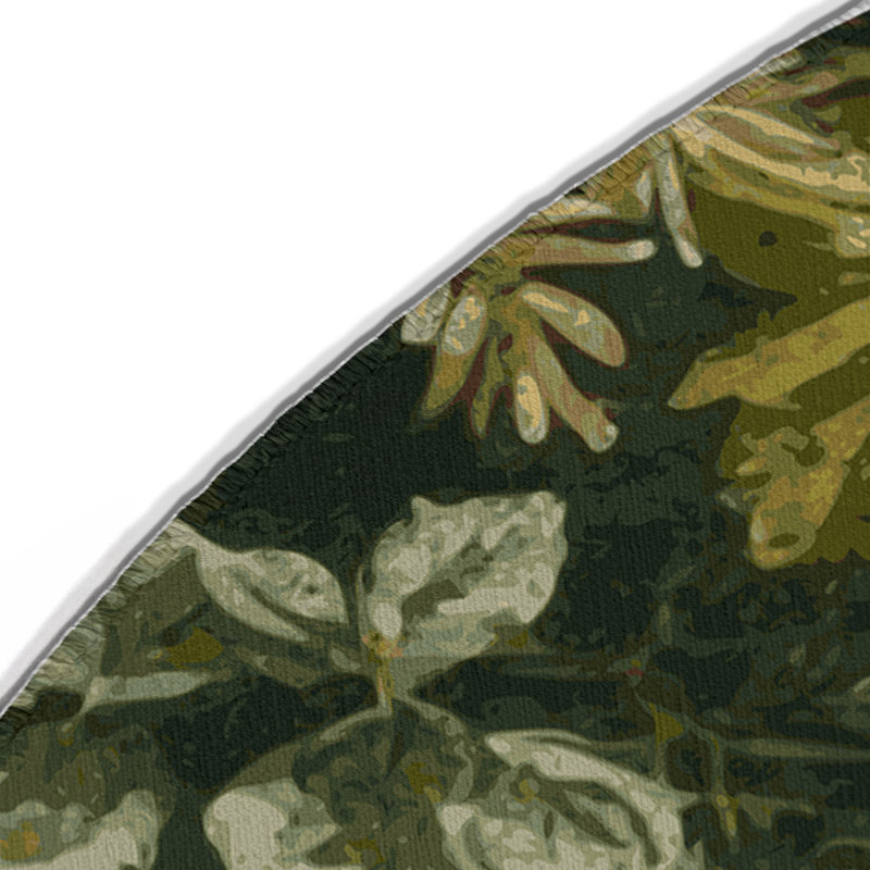 Tapis d'intérieur et d'extérieur vert Nature, Rond 5 pi