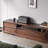 Black walnut solid wood TV cabinet