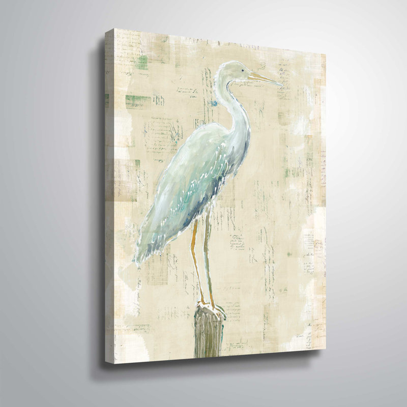 Coastal Egret I V2 - reproduction d'art sur toile, H 24 po x l 18 po x P 2 po, Toile tendue