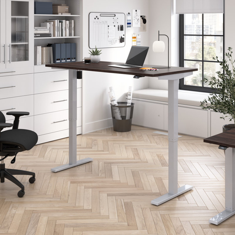 Move 40 Series Adjustable Standing Desk, Black Walnut, 60" W X 30" D