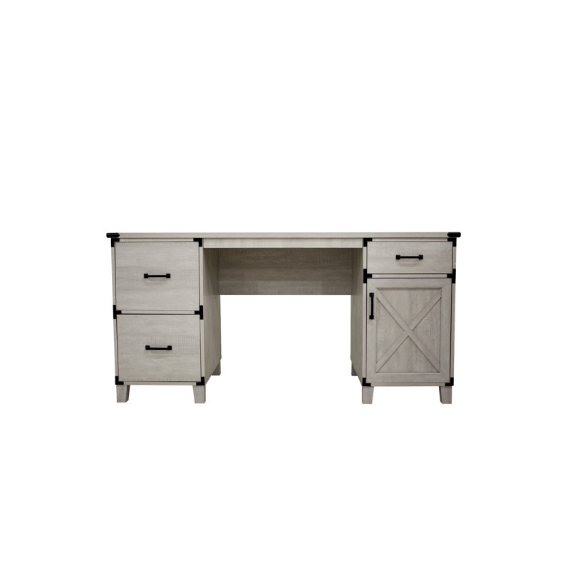 Cobden Oxford Farmhouse Executive Desk, Washed Gray