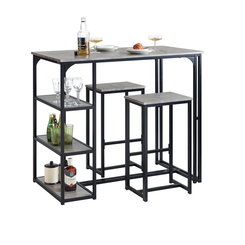 Ginjiro 2 - Person Dining Set, Grey