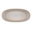 Baignoire de trempage autoportante de 59 pouces avec surface solide, pierre de résine beige, surface de bain confortable et résistante à l'usure en pouces, couleur, forme arrondie, bonne isolation