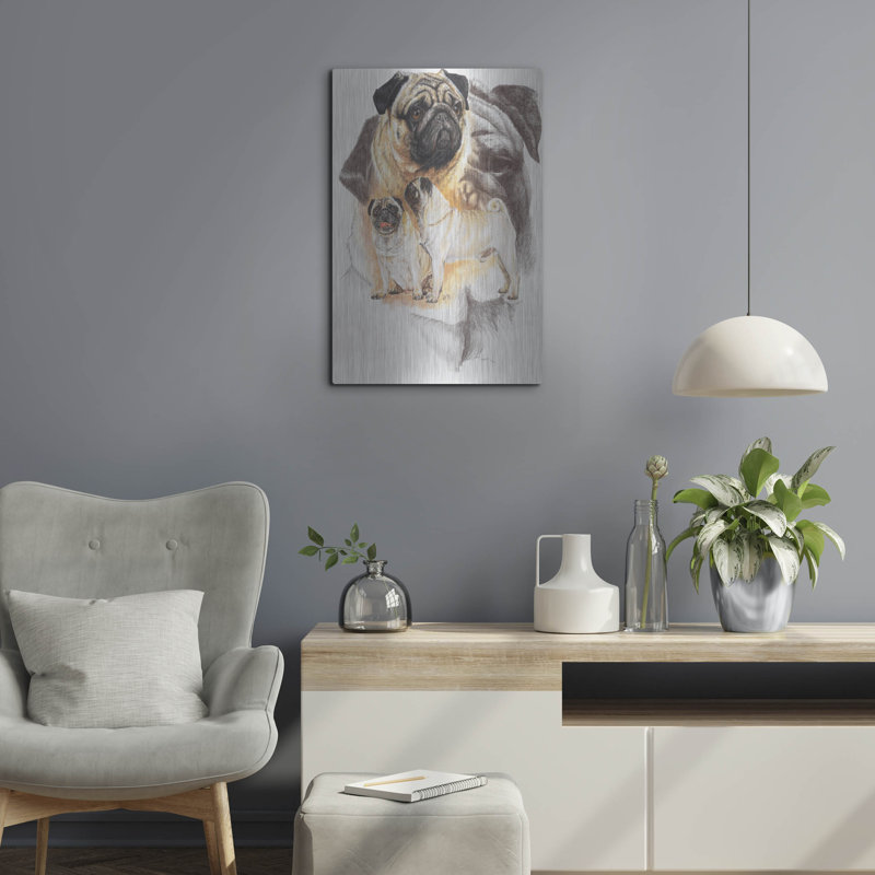 «Pug And Ghost» par Barbara Keith, H 24 po x l 16 po