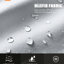 Patio 73 pouces en aluminium toutes saisons avec 3 sièges, coussins gris épais, structure rouille, siège hydrofuge à assise rapide et facile à assembler. Structure noire de 73 po pour les saisons, support de 900 lb, amovible