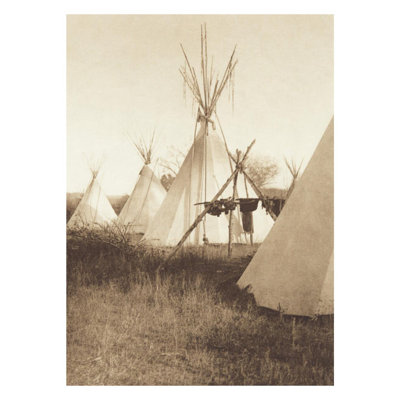 Medecine Tripod - Apsaroke (The North American Indian v. IV. Cambridge MA: The University Press 1909) par Edward Sheriff Curtis - Estampe numérique