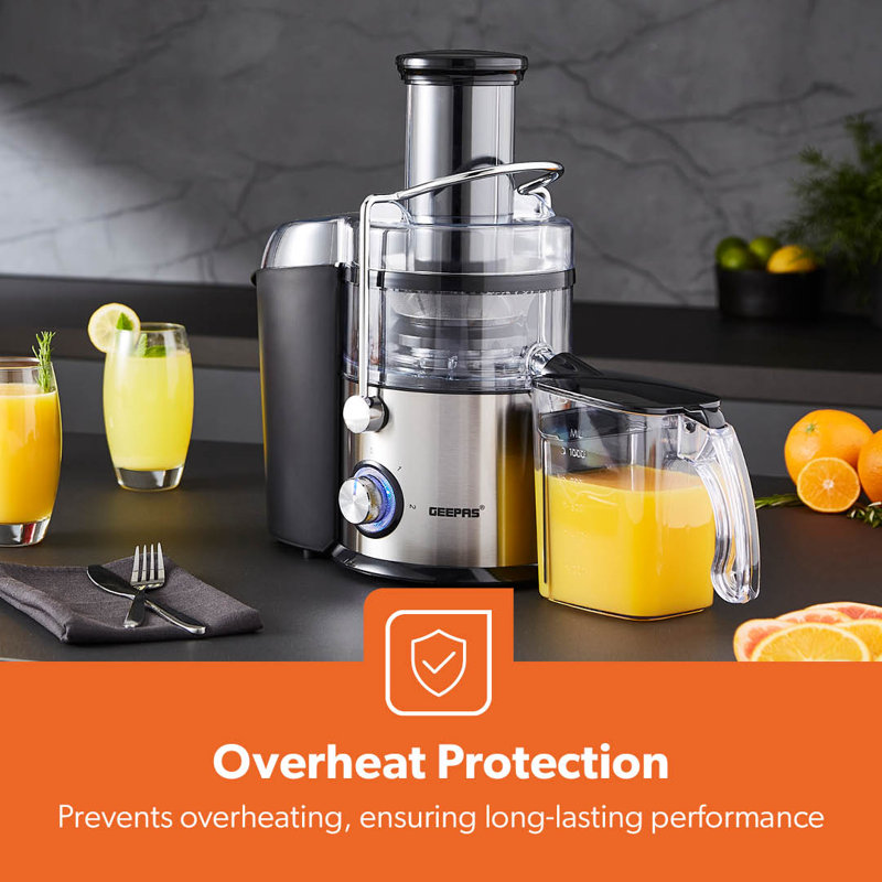 GEEPAS 800W Juice Extractor, Black
