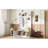 Hall Tree With Storage Shoe Bench For Entryway And Hallway, 4In1 Design Coat Racks With Hooks For Living Room, White