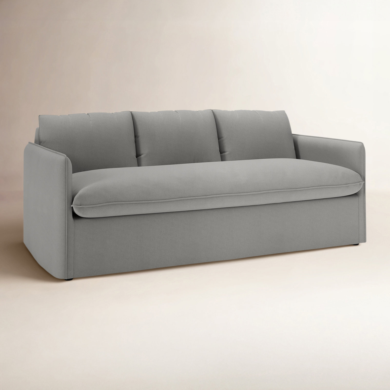 Bellatrix 83'' Sofa, Bayou Light Gray Canvas
