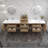 Moreno Bailey 137.5'' Double Bathroom Vanity with Top-87461322