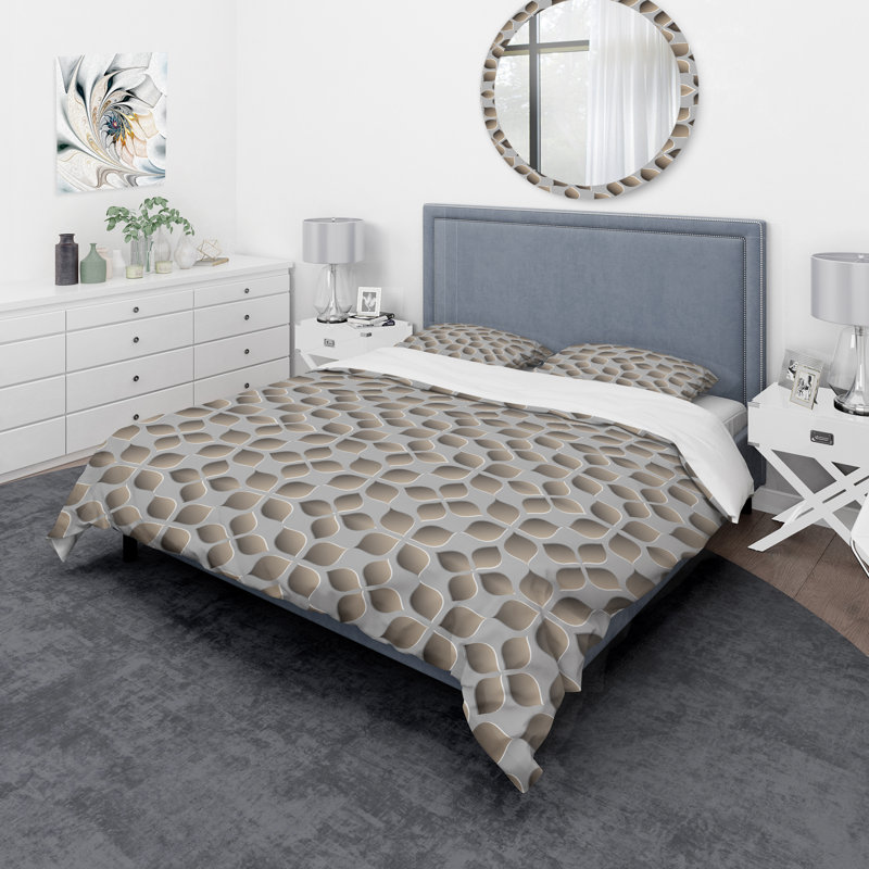 Ensemble de housse de couette scandinave, Housse de couette très grand + 2 taies décoratives