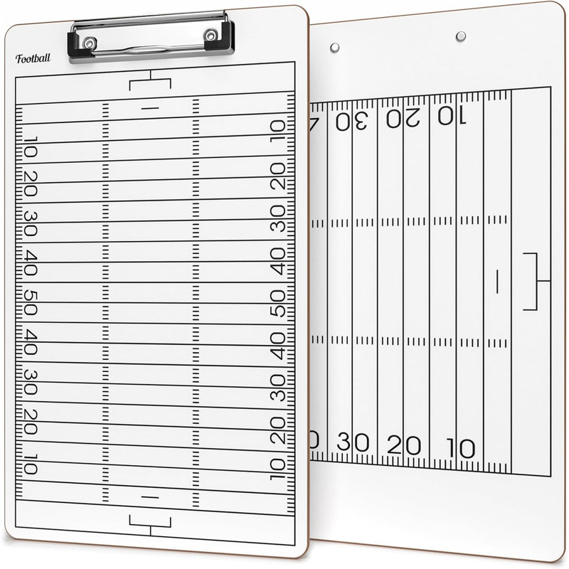 Scribbledo Double Sided Football Dry Erase Board For Coaches 15x9 Whiteboard Coaching Clipboard Equipment Accessories - Perfect Coach Gift
