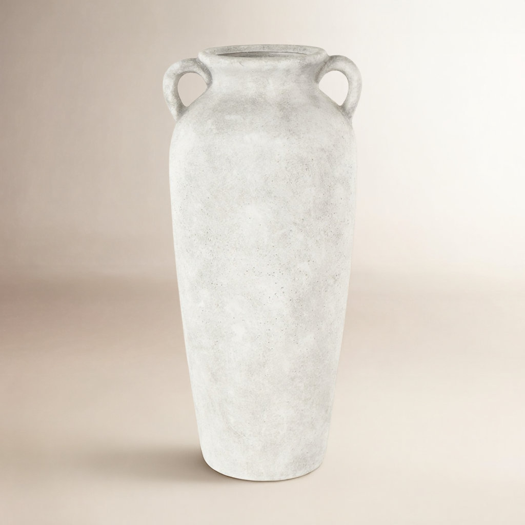 Brera Ceramic Table Vase, White