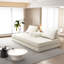 Canapé-lit futon multifonctionnel Dromae avec revêtement en velours côtelé moelleux et structure en mousse