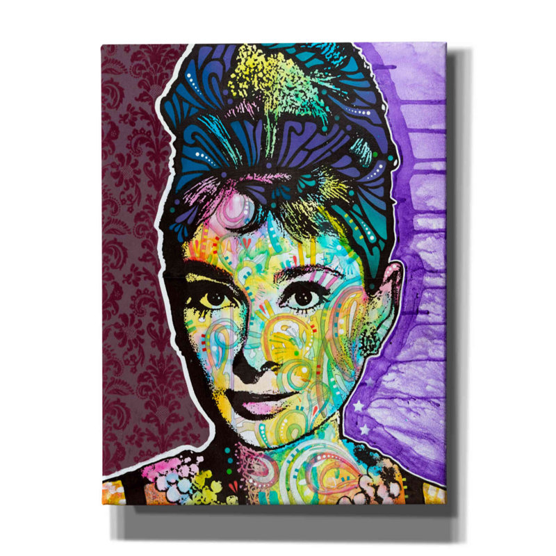 «Audrey 2» par Dean Russo, estampe numérique sur toile, H 16 po x l 12 po x P 0,75 po