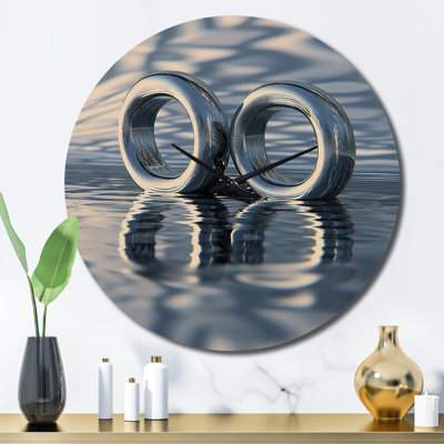 Horloge murale Quantum Entanglement Futuristic Bliss II - Paysage abstrait