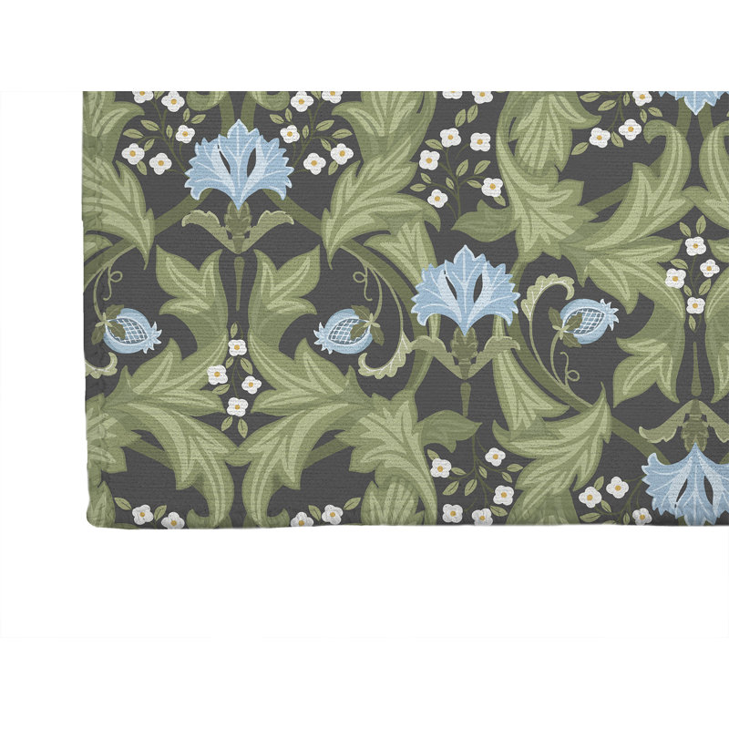 Tapis de bureau léger Ogee Leaf, L 60 po x P 84 po, Gris anthracite