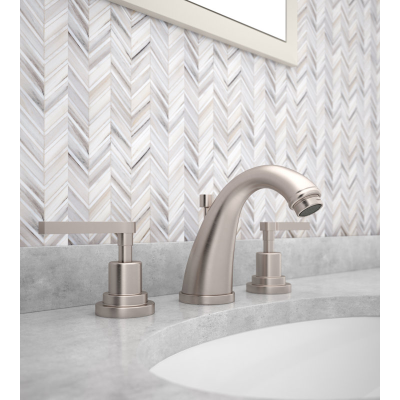 Lombardia® Widespread Bathroom Faucet with Drain Assembly, Cross Handle, Unlacquered Brass