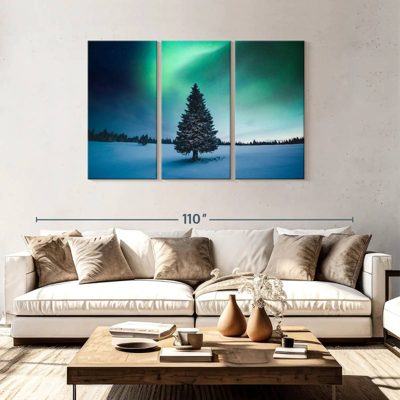 Harnek Winter Pine Tree, 48" H x 74" W