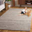 Tapis gris en laine et en coton tissé à la main Marbella-94664151