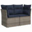 Garden Sofa With Cushion 124 X 62 X 69Cm Poly Rattan-1250022397-1250022396