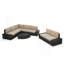 Ensemble modulaire d'extérieur 8 pièces Santa Cruz