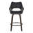Sarah Fixed-Height Faux Leather Bar & Counter Stools with Bent Wood Legs & Round Footrest-100169894-100169893