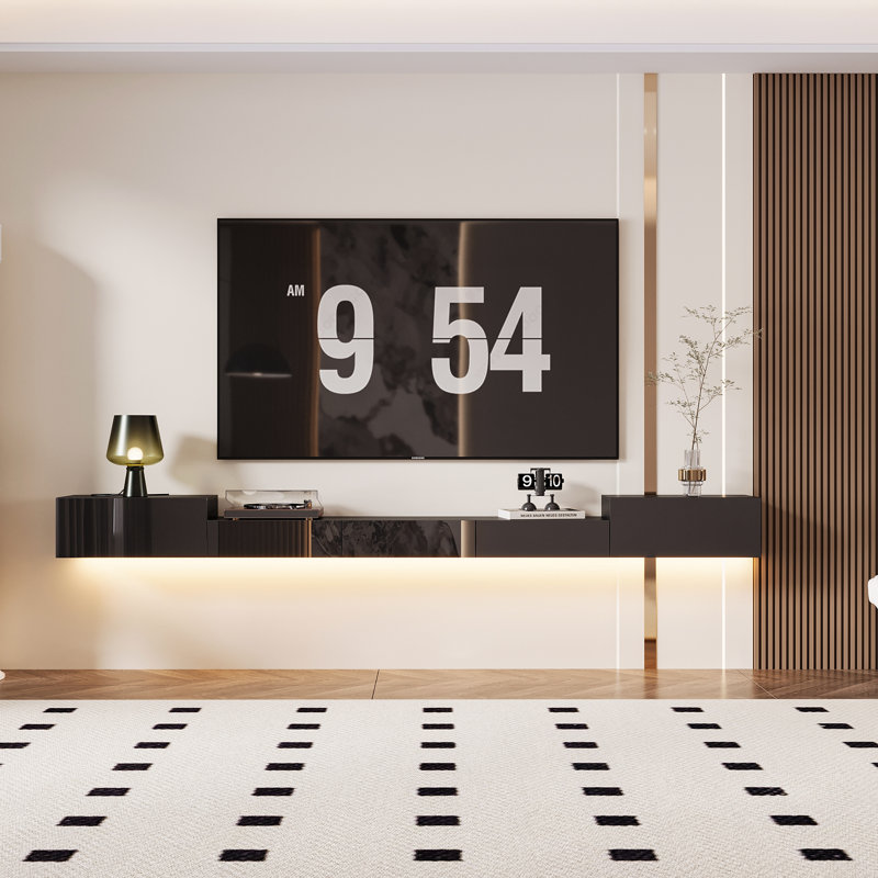 Meuble télé 110 po avec lumière DEL