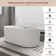 KDK HOME 67 in Freestanding Bathtub Acrylic Deep Soaking Tubs with Overflow