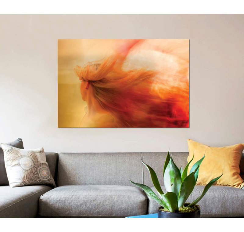 « oublier me », impression sur toile, H 26 po x l 40 po x P 1,5 po, Pas de tapis, Toile tendue