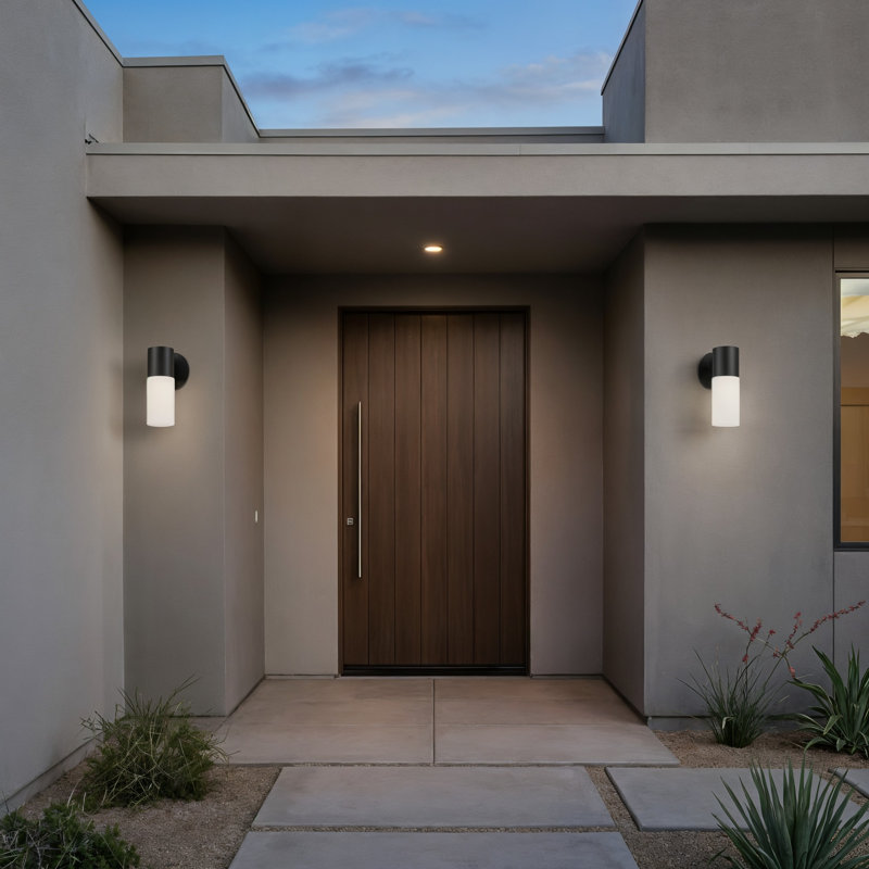 Focal LED Outdoor Wall Lantern, 12.375" H x 3.875" W x 7.75" D, 8 W