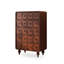Armoire d'appoint en bois massif brun noisette