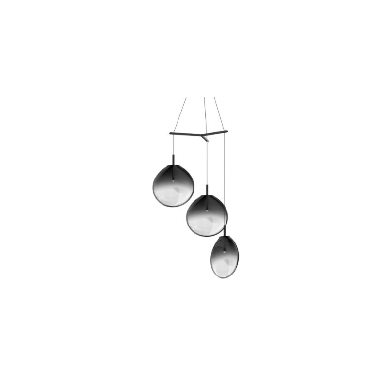 Cantina 3 - Light Pendant, Smoke Fade, 19.25" H x 36" W x 36" D