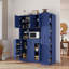 Garde-manger autoportant avec armoire latérale, tablettes de porte et tiroir-881637469