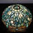 Tiffany Lamp Shade Replacement 12X6 Inch Sea Blue Stained Glass Dragonfly Lampshade Only 1-5/8-Inch