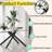51" Rectangular Tempered Glass Dining Set with 4 Cantilever Faux Leather Chairs-1915390967