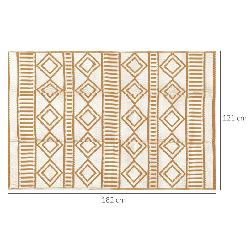 Schwenk Geometric Machine Printed 182cm X 121cm Indoor / Outdoor Area Rug