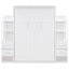 Lit double avec mécanisme de pliage en métal à deux pistons - Mur blanc élégant et pratique pour les tablettes pliantes à usage domestique-265188681