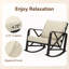 Chaise berçante de patio avec coussins-619875360