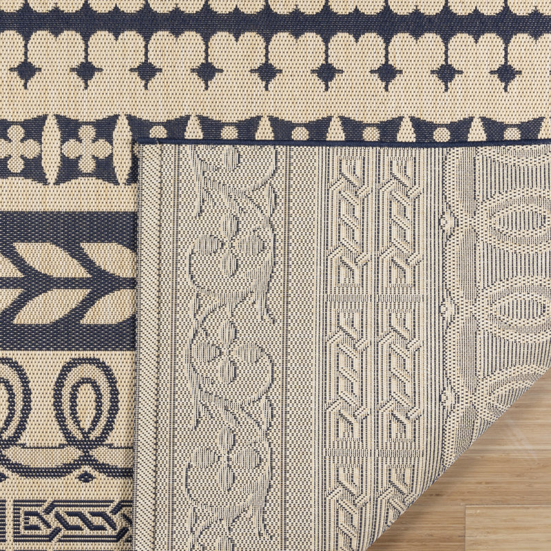 Tapis intérieur / extérieur tissé à plat toutes saisons Paseo Astrid, Rectangle 7 pi 10 po x 10 pi