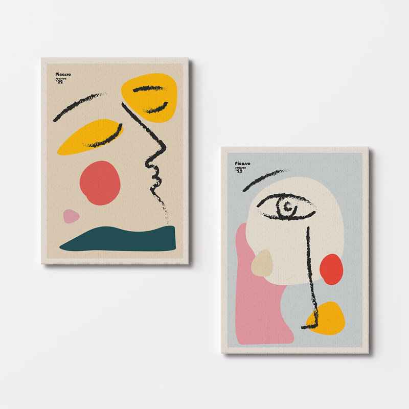 Élégantes peintures sur toile décoratives (2 pièces), 19,7 po x 27,6 po chacune | 100% toile avec cadres 100% bois | Superbe art mural pour le salon et la chambre à coucher, parfait pour la décoration intérieure et les idées de cadeaux