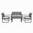 4-Piece Patio Furniture Set Outdoor Balcony Porch Garden Backyard Lawn Furniture Acacia Wood Table Top-1296583143