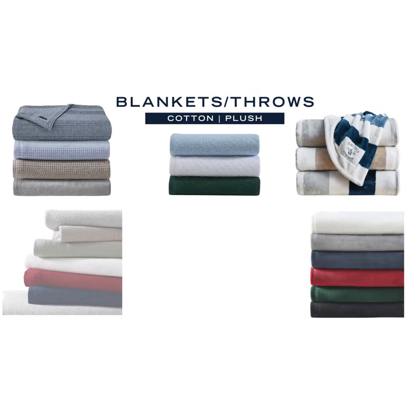Navy Dusk Cotton Percale Twin Sheet Set with Stripes